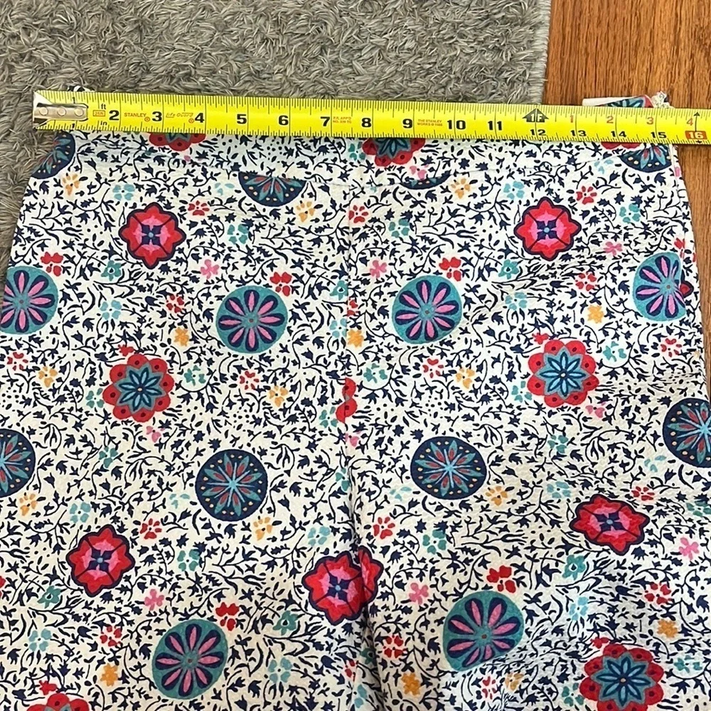 Boden Al Fresco Colorful Floral Print Slim Fit‎ 7/8 Cropped Side Zip Pants Boho - Picture 12 of 14
